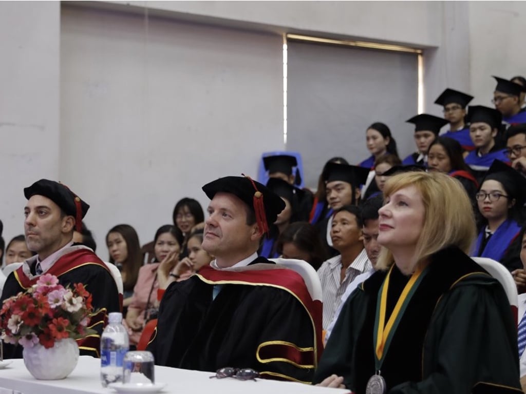 President Amy Storey at commencement